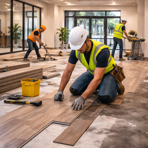 commercial floor installation