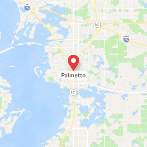 palmetto on a map
