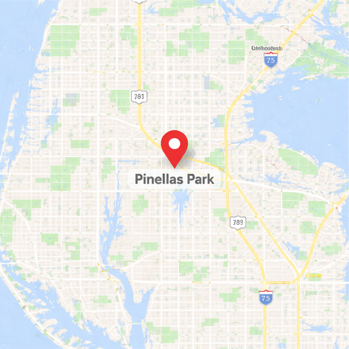 pinellas park, fl on a map