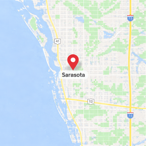 sarasota on a map