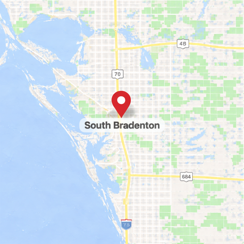south bradenton on a map