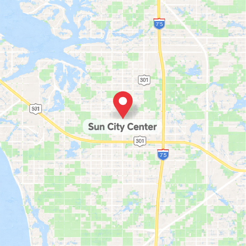 sun city center, fl on a map